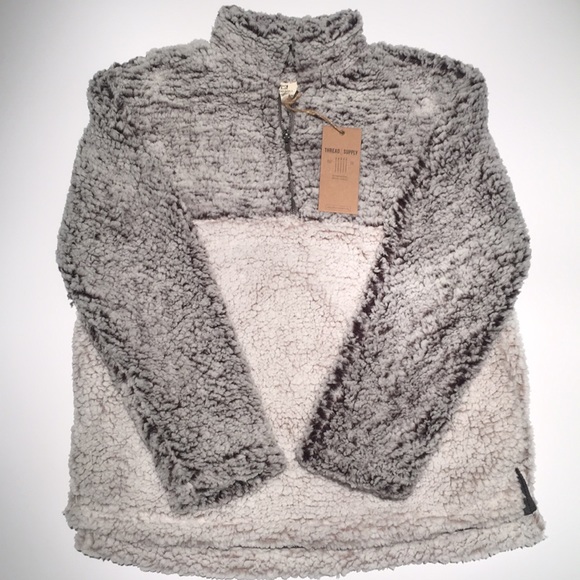 thread and supply sherpa pullover